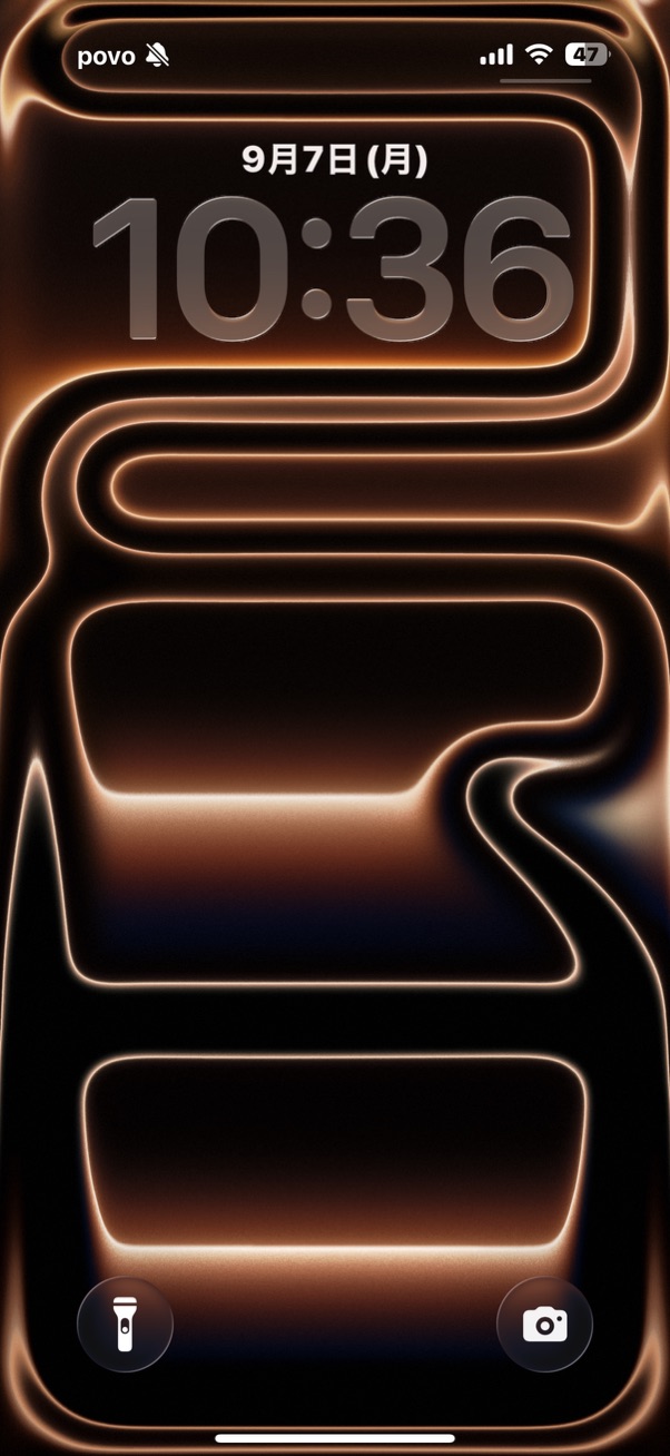 iPhoneのロック画面の参考写真